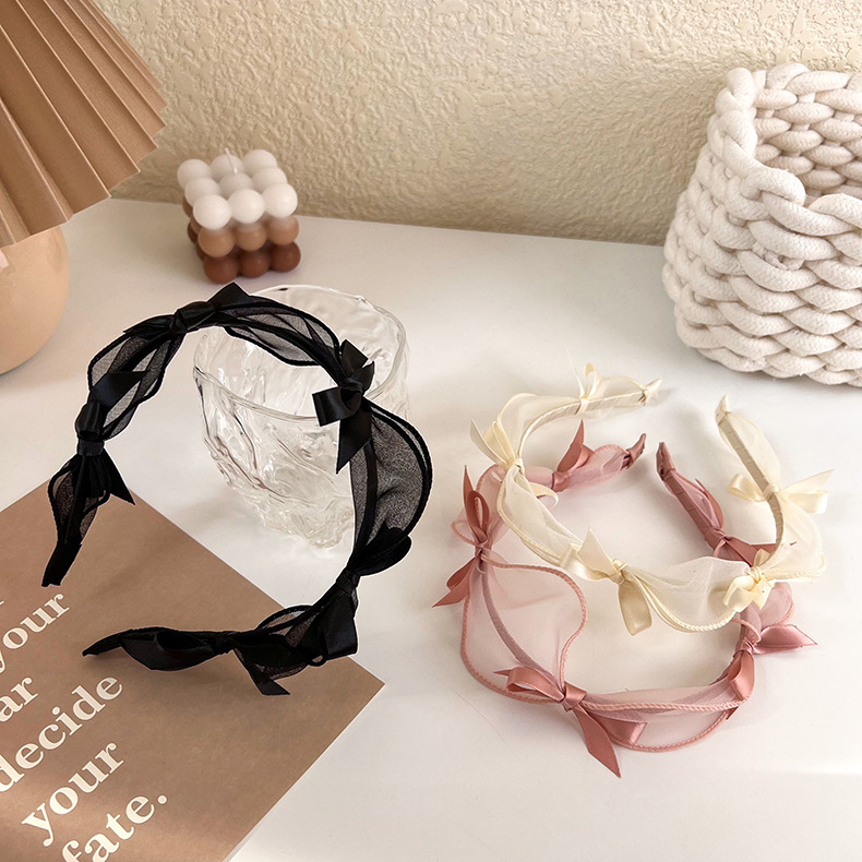 Elegant Sweet Bow Knot Gauze Hair Band display picture 2