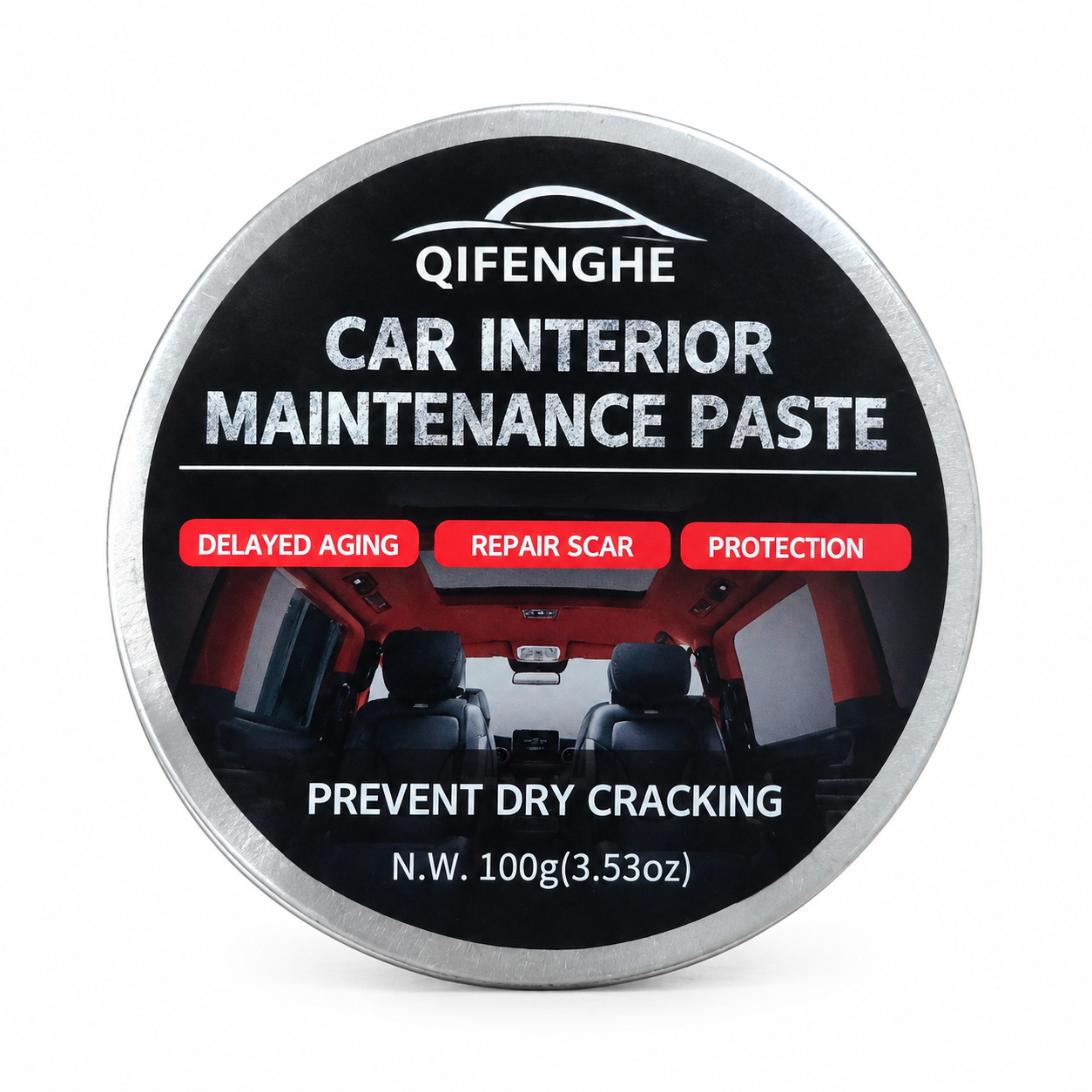 QIFENGHE car interior care cream, leather and plastic dashboard wax, for scratch repair, stain removal, polishing, and refurbishment