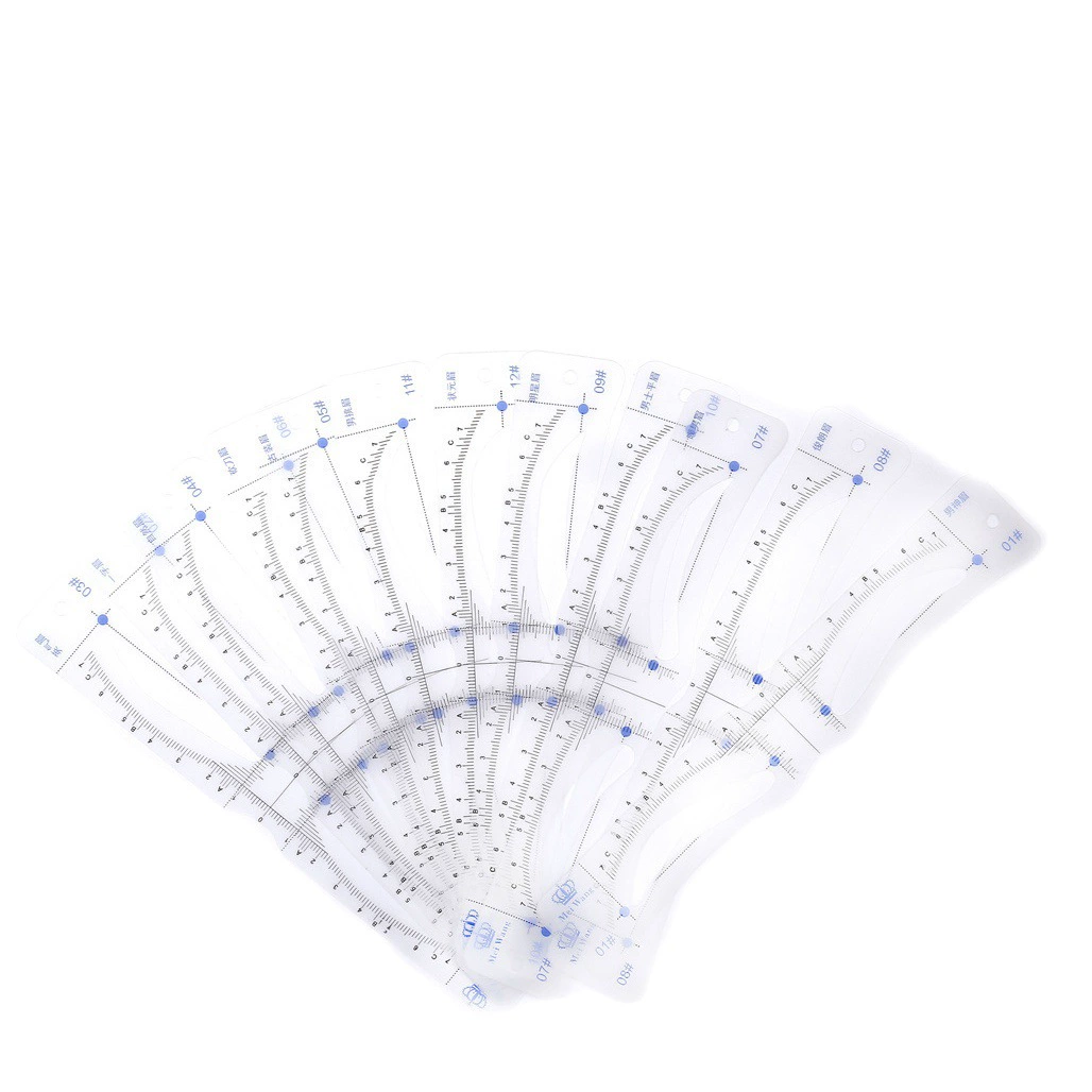 Мужская цельная карта для бровей 12 шт. Цельная карта для бровей Европейская и американская цветная сумка для карт для бровей в форме бровей