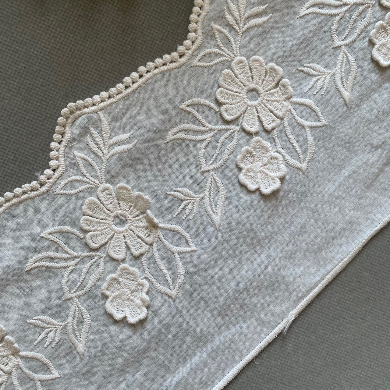 天腾外贸韩版棉布镂空立体朵花刺绣花边 纯棉服装辅料蕾丝花边