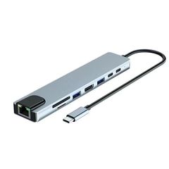 卸売Type-cネットワークカード拡張ドックPD充電機能付きUSB3.0ハブ8in1シリーズ4K HDMI拡張ドック