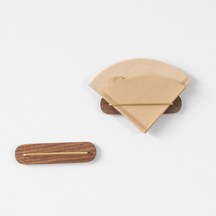 Wall-mounted pour-over coffee filter paper holder, minimalist and simple coffee filter stand for V60 cone-shaped filter papers, universal use.