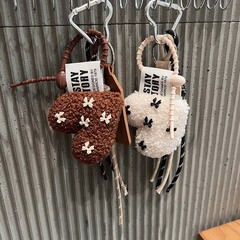 ベルベットの蝶結びのストラップの羊の小毛の愛のストラップの登山の手の縄iu系の風のキーホルダーのカバンのストラップ