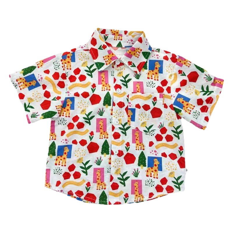 Niños traje verano 2023 nuevos niños camisa casual pantalones cortos guapo bebé suelta moda estilo coreano