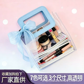 pvc手提袋定制生日礼物pvc透明袋结婚伴娘礼品包装透明手提袋