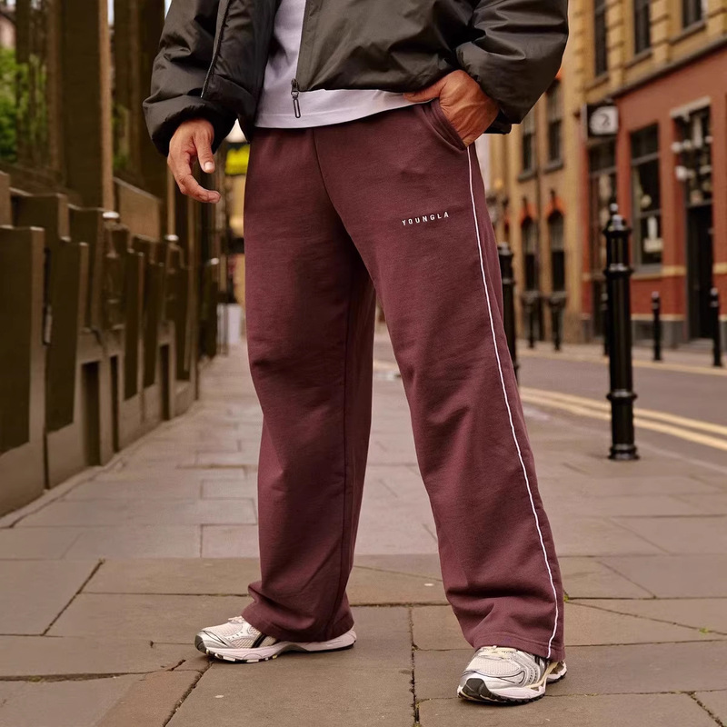 Youngla American-Style Men's Sports Pants Joggers Muscle Fitness Training Long Pants Cotton Embroidered Wide-Leg Pants Youngla American-Style Men's Sports Pants Joggers Muscle Fitness Training Long Pants Cotton Embroidered Wide-Leg Pants