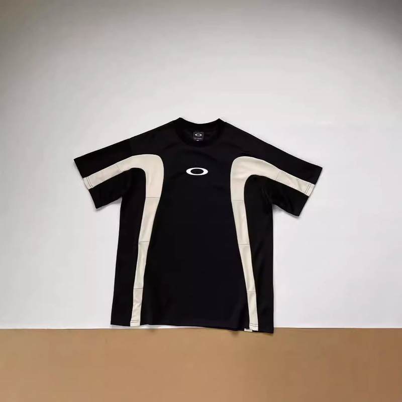 Ceiling O@Kley Oakley Second-Hand Model 00Ss Geometric Line Splicing Functional Outdoor Quick-Drying Short-Sleeved T-Shirt Ceiling O@Kley Oakley Second-Hand Model 00Ss Geometric Line Splicing Functional Outdoor Quick-Drying Short-Sleeved T-Shirt
