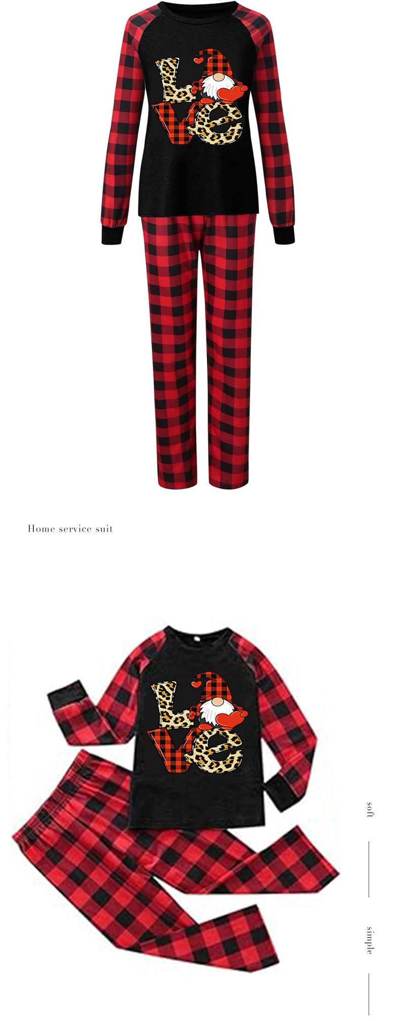 Underwear & Sleepwears Christmas style parent child printed home clothes cross border plaid home clothes hot selling parent child clothing suits_voghion.com