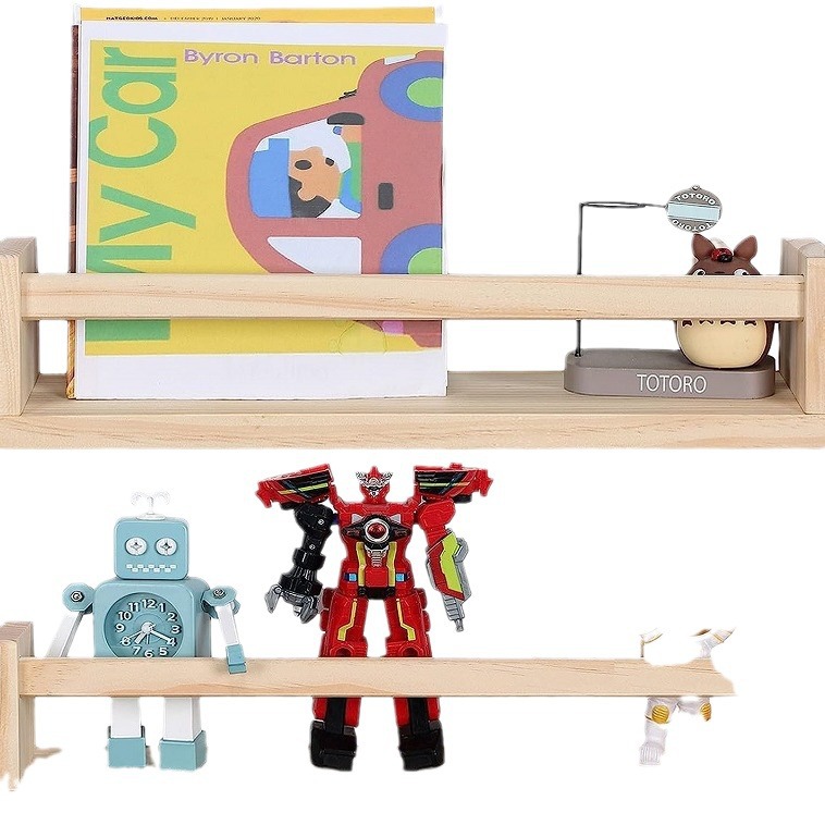 Amazon suministro directo de partición flotante sala de bebé estantería cocina baño estilo rústico montado en la pared rack de almacenamiento