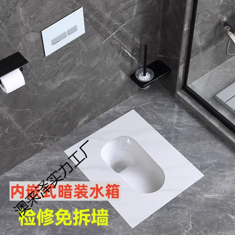 隐藏式水箱蹲便暗藏入墙式隐形自动感应卫生间厕所暗装冲水器