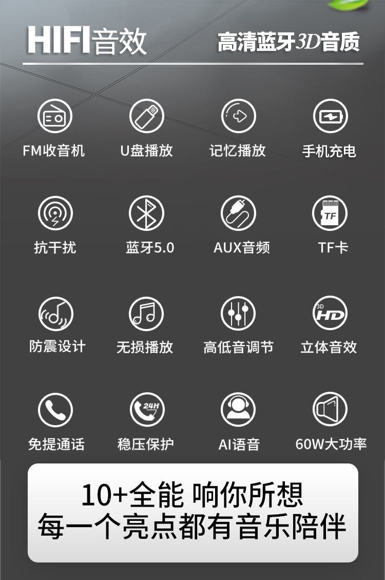 Suitable for other 2V-24V high-power Bluetooth car plug-in radio, truck-mounted MP3 player, car audio