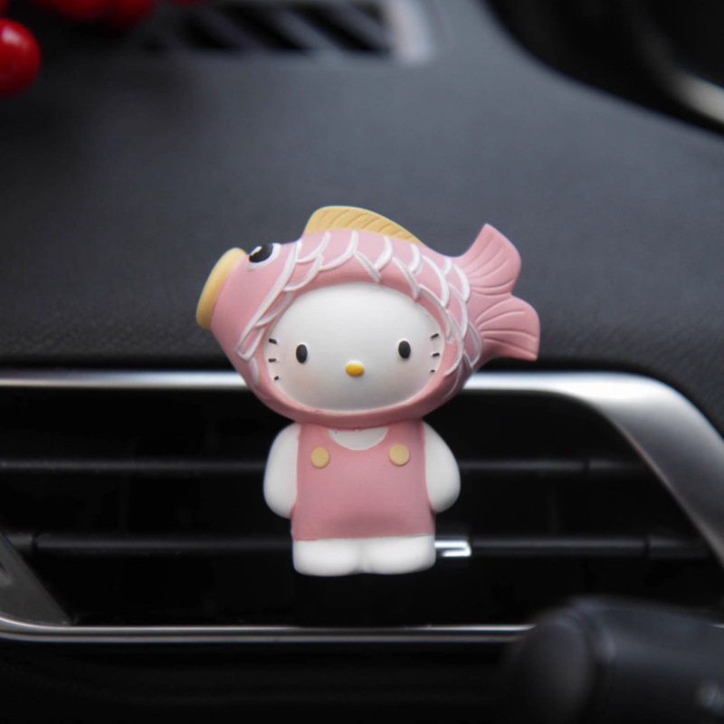 手作りキティ猫富の神車のアロマセラピー空気出口ディフューザー石香水フレグランス車のインテリア装飾装飾品|undefined
