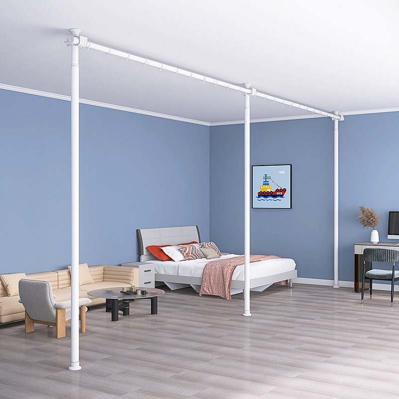 Floor-To-Ceiling Screen, Living Room Partition, Room Bed Cover, Bedroom Simple Rental Partition Curtain, Balcony Wind Curtain