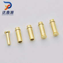 深圳实力工厂圆针铜钉1.5镀金传感器PCB板插针插孔注塑T针pin针加