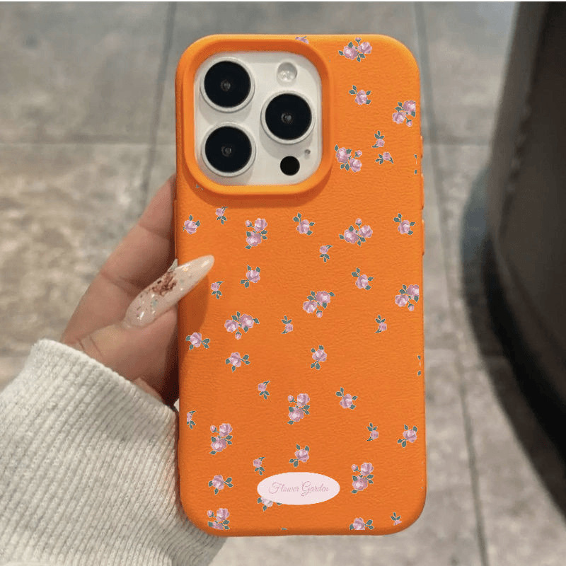 Ins Style Fresh Small Floral Suitable For 17 Pro Max Phone Case IPhone 15/13 Lychee Pattern 14 Soft X_voghion.com
