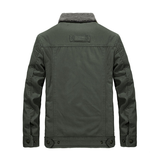 Cross-border cotton jacket for men with velvet jacket thickened cotton jacket European size loose winter clothes Amazon foreign trade cotton jacket 3166
