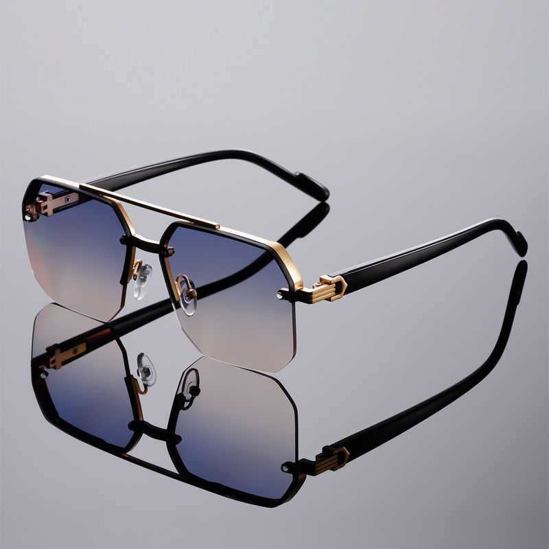 Gold Frame Blue Tea Piece [Metal Nose Pad]