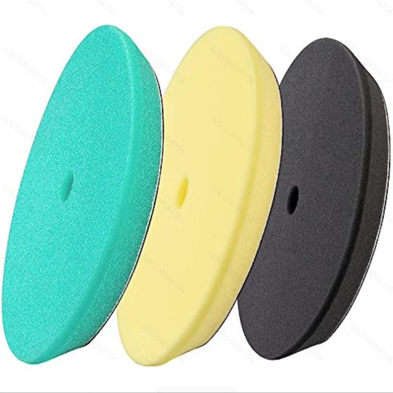 供应6寸斜边3件套海绵轮羊毛抛光海绵垫汽车美容打蜡盘套装