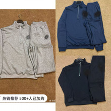 美式秋冬新款半拉链卫衣宽松立领长袖显瘦男女外套健身运动上衣