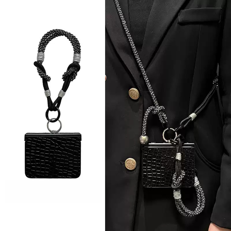 Luxurious crocodile pattern case for Huawei PuraX Collector's Edition foldable screen phone, with center-axis ring and full protection
