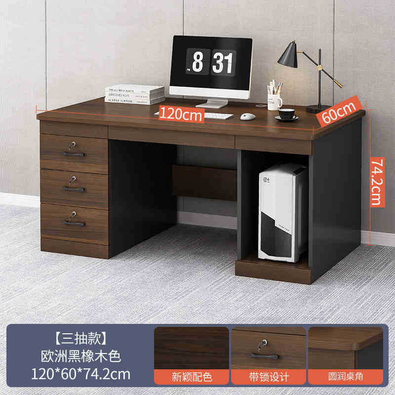 Escritorio simple y moderno escritorio de la computadora del hogar cajón escritorio de la oficina mesa y la silla combinación escritorio individual banco de trabajo