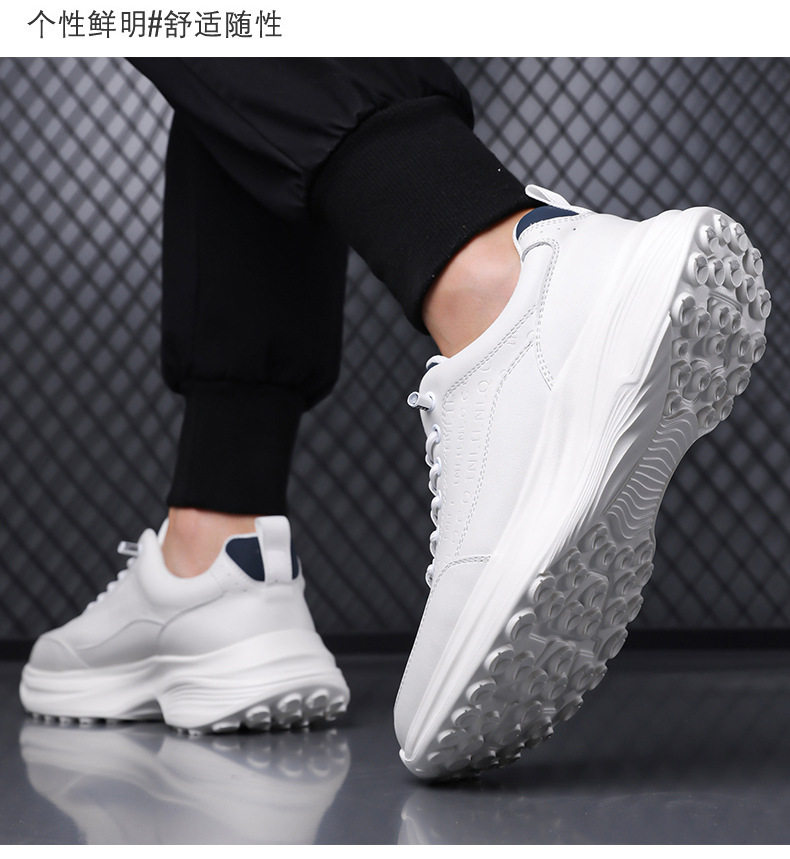 Giày thể thao nam da lộn nhẹ đế mềm phong cách casual, gót 3–5 cm — H6609 màu trắng, H6609 màu đen chi tiết 16