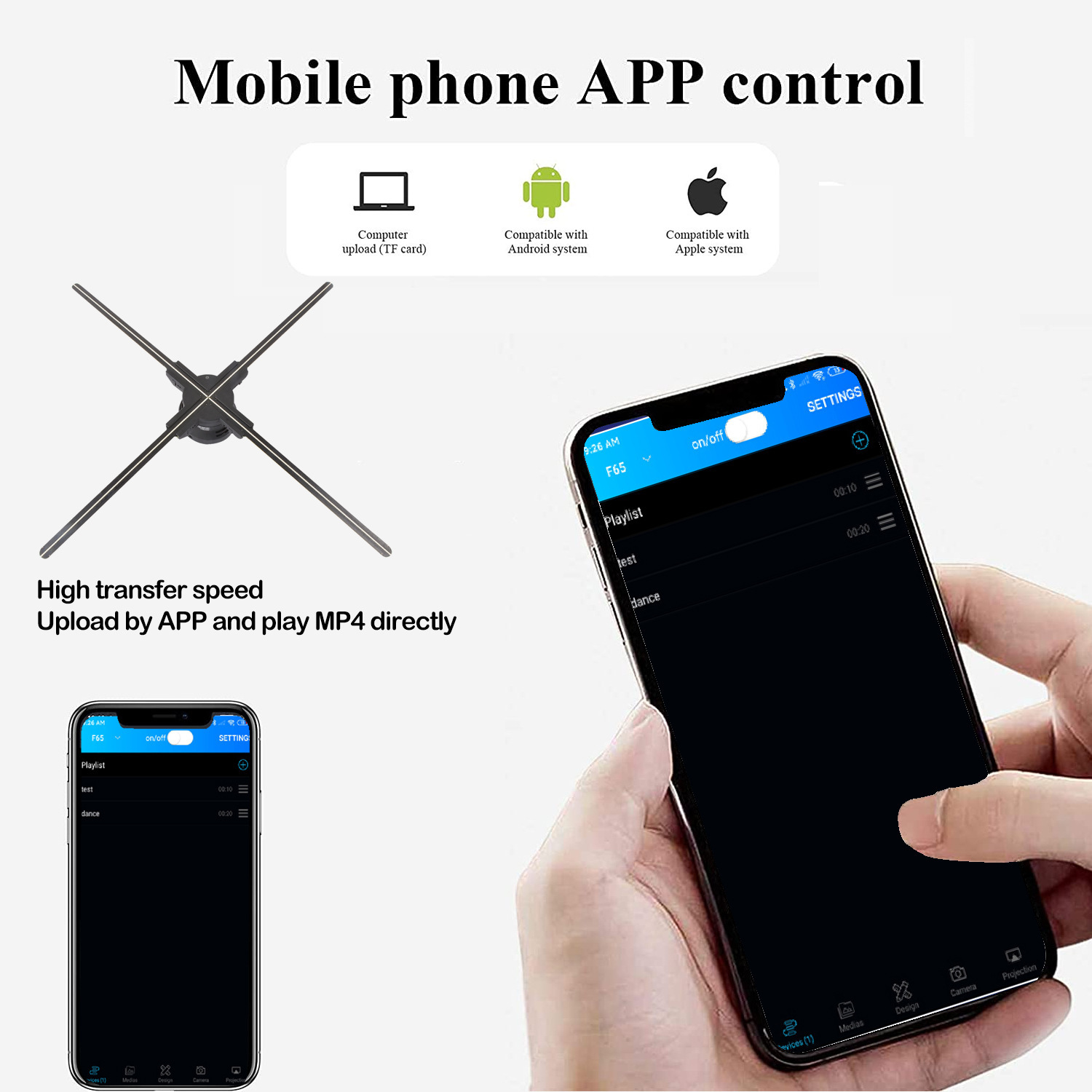 新款裸眼3D全息风扇 高清大型LED商场学校 展厅裸眼3D全息广告屏