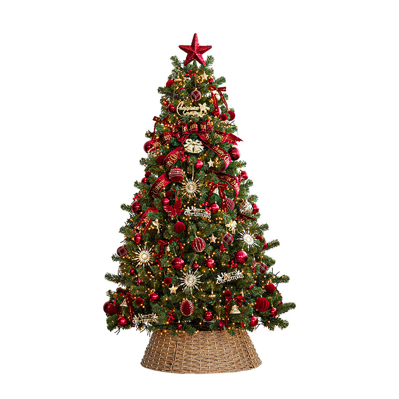 Arco de lujo árbol de Navidad con iluminación de gran tamaño cifrado paquete de suelo árbol simulación decoración de Navidad