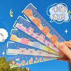 新型直尺学生少女心スケールオフィス文教新スタイルかわいい風アニメ15cm物差し卸売り