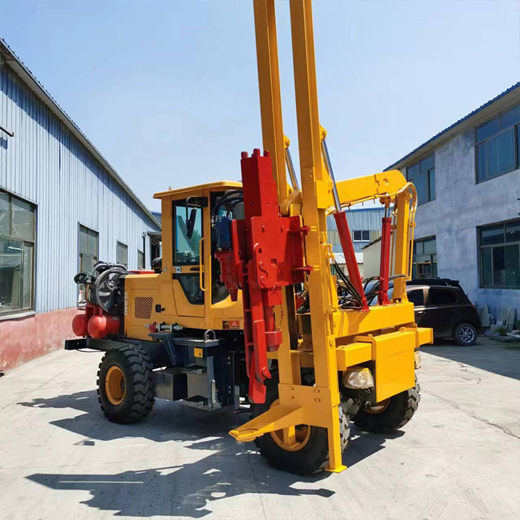 护栏打桩机高速公路护栏打桩机设备新型小型护栏围栏打桩机批发