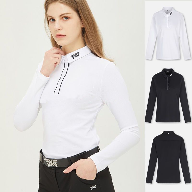 2023 New Golf Spring and Autumn Clothing Women's Outdoor Sports Fashion Slim Casual Long Sleeve T-Shirt Polo Shirt