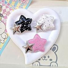 y2k辣妹风五角星星发夹多巴胺少女前额刘海夹碎发卡侧边鸭嘴夹子