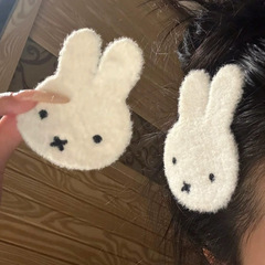 日系miffy兔子卡通可爱刘海贴发夹甜美少女心额侧边夹无痕魔术贴