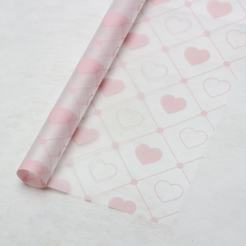 Huaxi amor lanzamiento pequeño papel de niebla fresco rosas envases de flores transparentes floristas materiales de ramo de flores