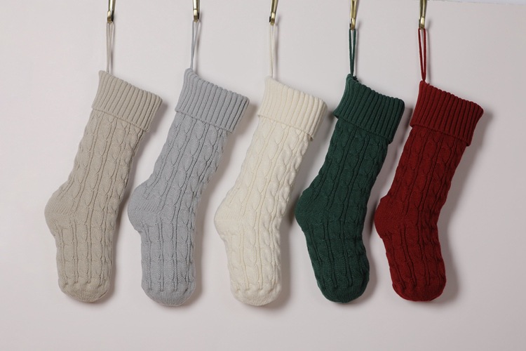 Color Block Pattern Simple Style Style Jacquard Craft Christmas Simple Style Color Block Acrylic Holiday Christmas Socks