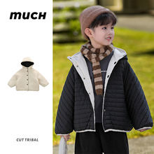 男童棉服冬装2025新款儿童轻薄款棉衣冬季帅气双面穿男宝宝棉袄潮