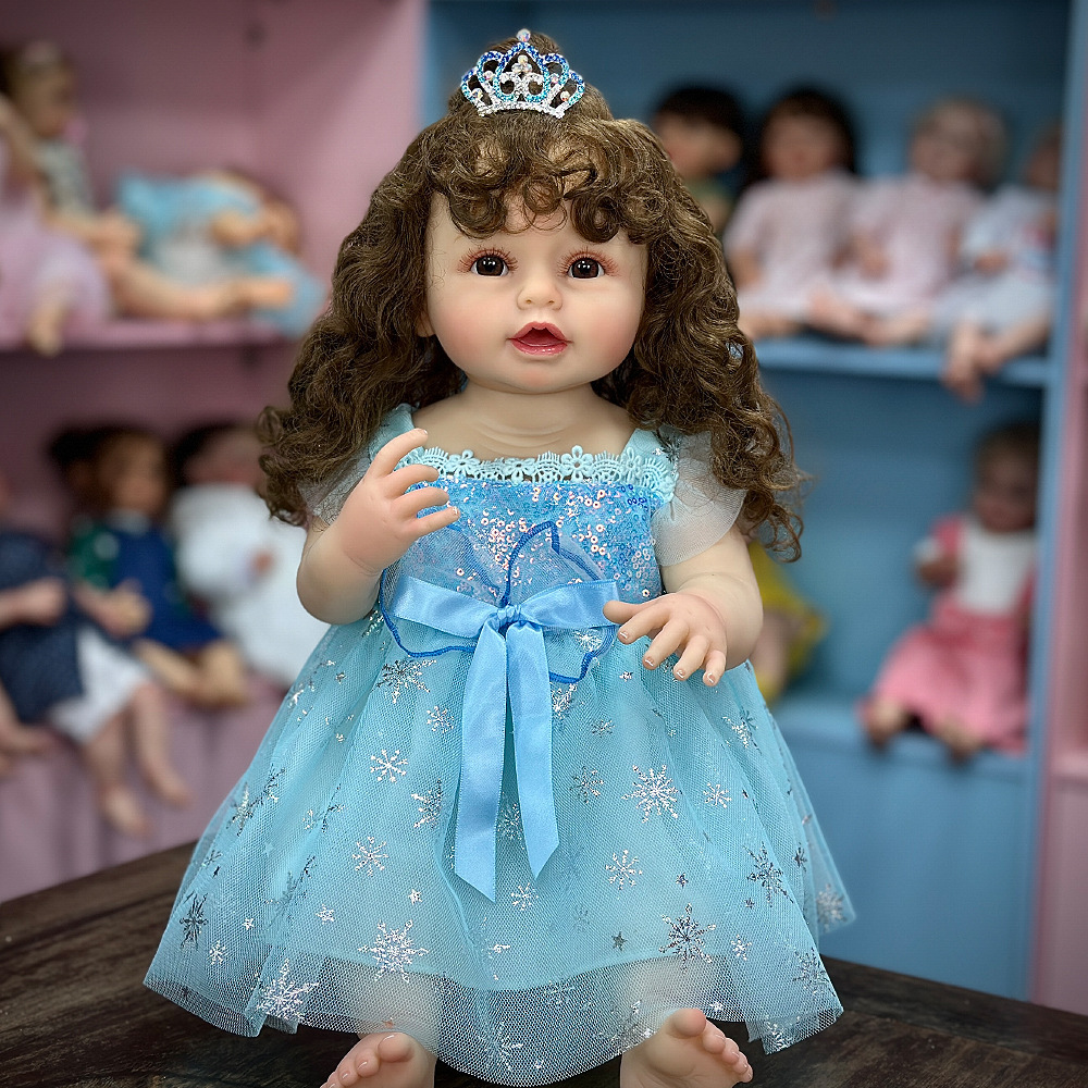 Niños lindos regalos pegamento puede ser 55 muñecas pesadas para cambiar de ropa de lavado de vacaciones muñecas suaves CM