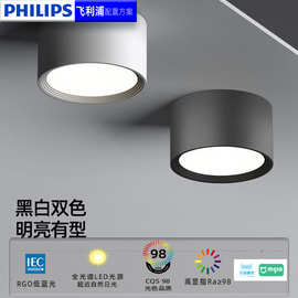 全光谱防眩明装筒灯天花灯射灯门厅玄关灯入户阳台走廊灯过道灯