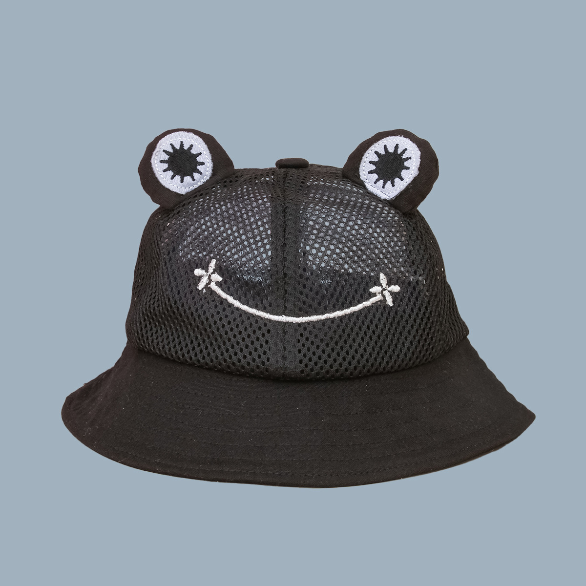 Korean Fashion Casual Shade Breathable Mesh Cloth Frog Fisherman Hat display picture 2