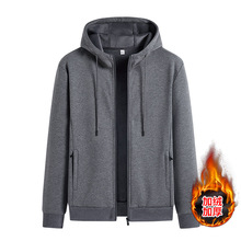 卫衣男秋冬季新款潮流青年时尚运动休闲纯棉加绒开衫连帽外套上衣