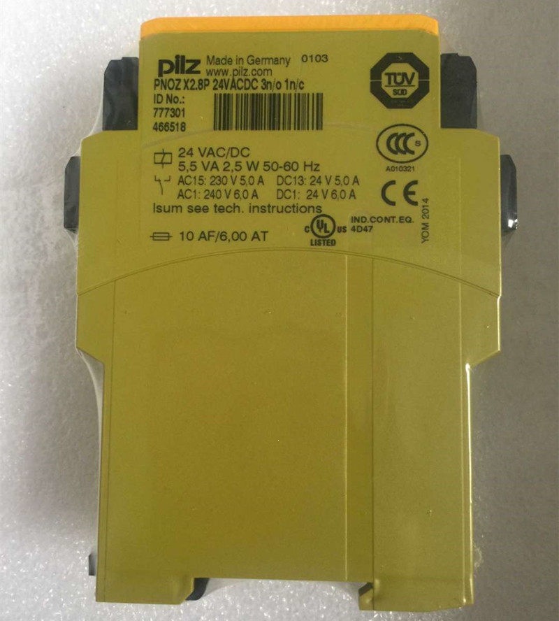 皮尔兹PILZ安全继电器PNOZ X2P/PNOZ X2.8P/777301/787303全新