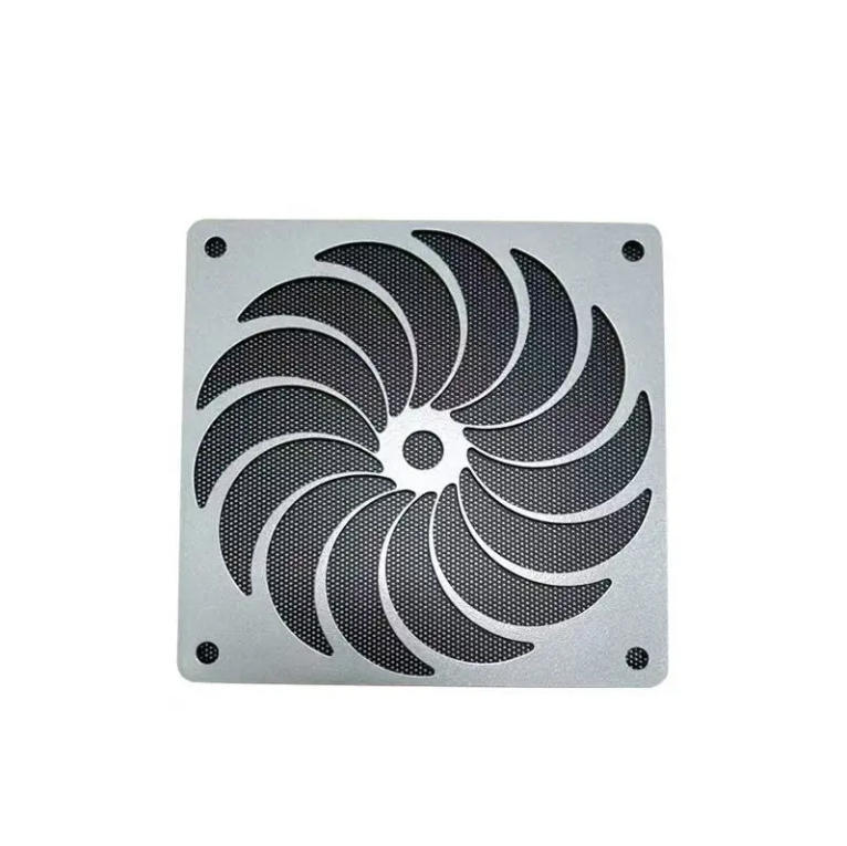 Computer Fan Cover Chassis Fan Decoration 12cm Fan Panel Aluminum Alloy Mesh Cooling Fan Restoration DIY