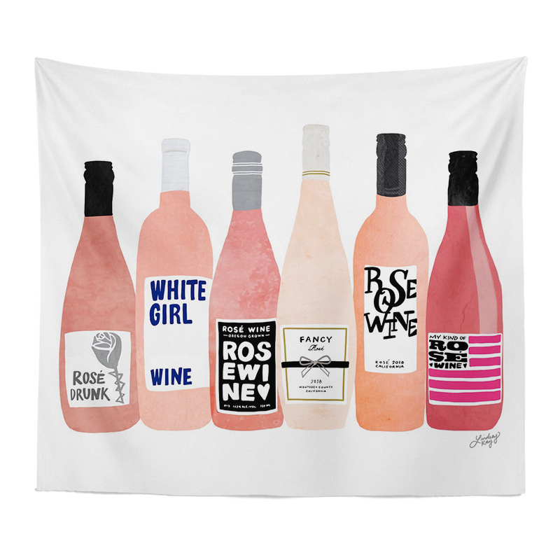 Exportación Comercio exterior Piel de camarones Amazon Fondo tela nórdico paisaje abstracto pintura dormitorio decoración colgante tela entrega de una sola pieza