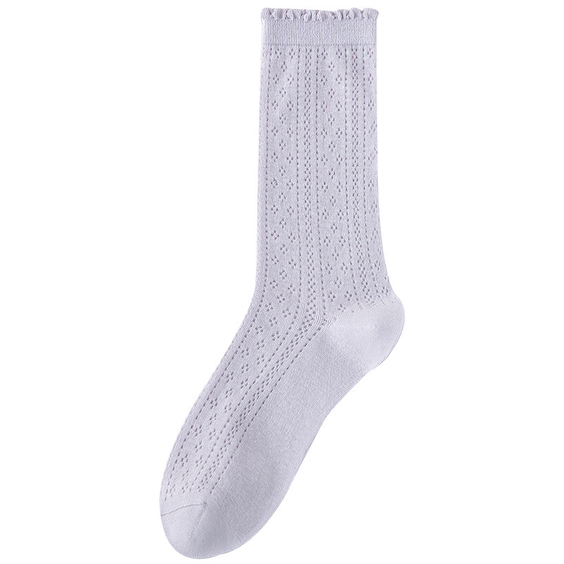 Calcetines de Tubo Medio de Malla para Mujer de Algodón, Transpirable para Verano image 6