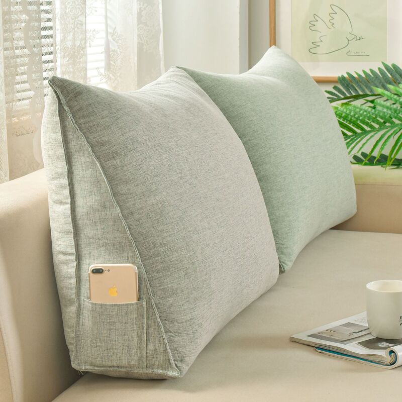 Sofa Back Cushion Back Cushion Triangular Pillow Living Room Pillow Cover Office Waist Pillow Removable and Washable Waist Protection Bedside