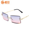 Trend square brand sunglasses, glasses, European style, gradient