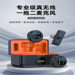 跨境新款一拖二领夹麦克风SX29手机拍摄直播录制无线降噪麦克风
