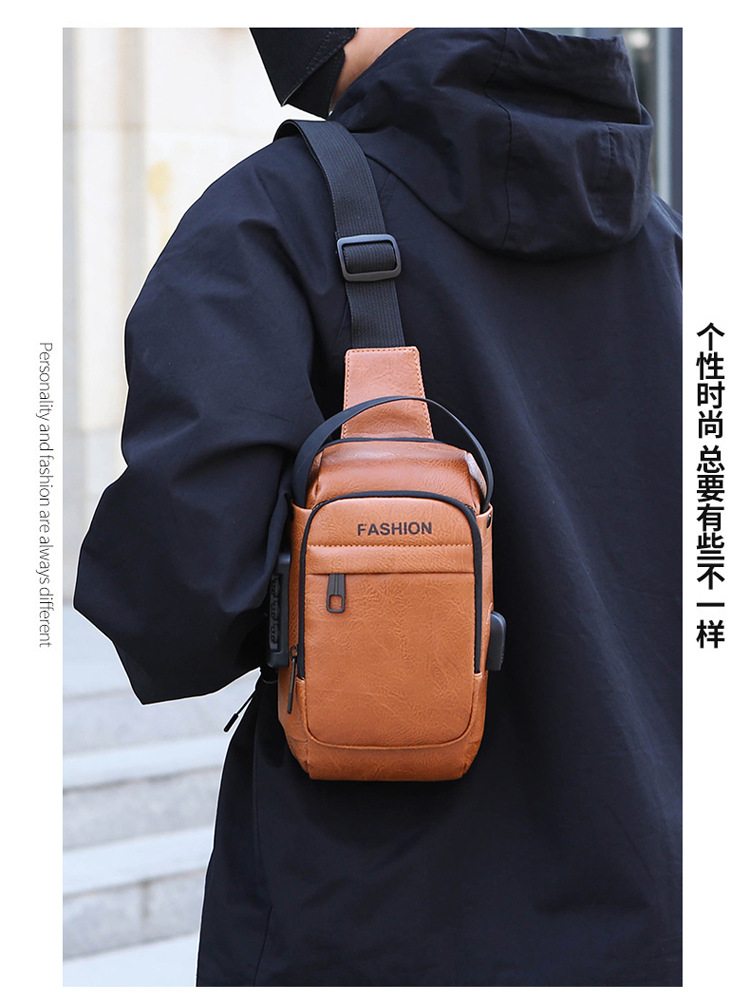 Men's chest bag, crossbody bag, anti-theft waist bag, outdoor sports bag, men's bag, crossbody bag, high-end cycling storage bag undefined