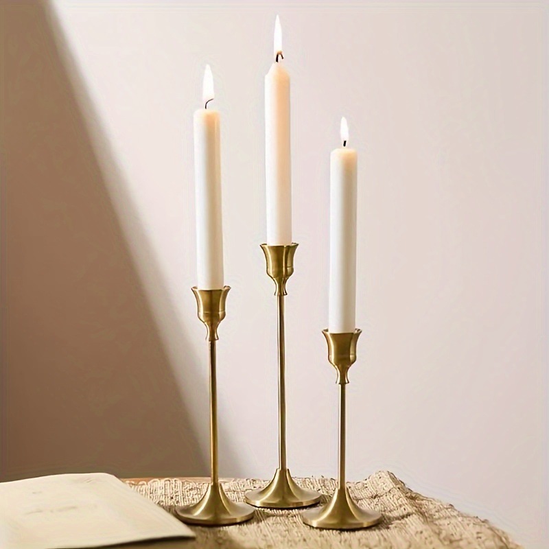 For Nordic I Electroplated Candlestick Dining Table Ornaments Candlelight Dinner Romantic Wedding Decoration