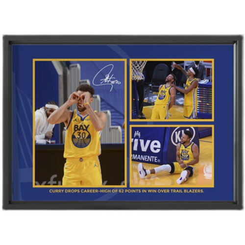 Wholesale Warriors Curry's 62-point record night classic solid wood decorative photo frame photo wall table hanging frame piece for home